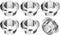 uxcell 6Pcs Cable Hole Cover, 12/32 inch(18mm) ABS Office Desk Cable Wire Cord Grommet Cable Cord Organizer for Office Desktop Wire, Silver...