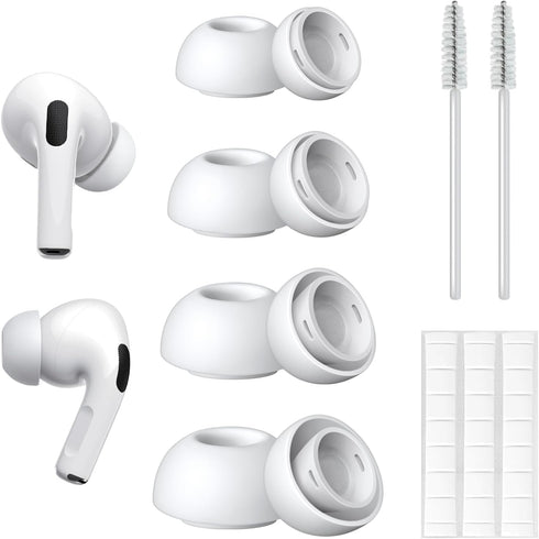 Silicone Replacement Ear Tips Compatible with airpods pro Wireless Earbuds,Clean Kit with 2 Soft Brush and 1 Cleaning Putty,Noise Reduction Hole, ...