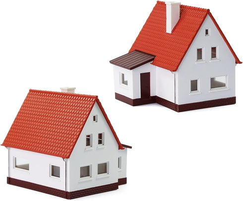 One Set N Scale 1:160 Model Village House Assembled Model Architectural Building Layout JZN03R...