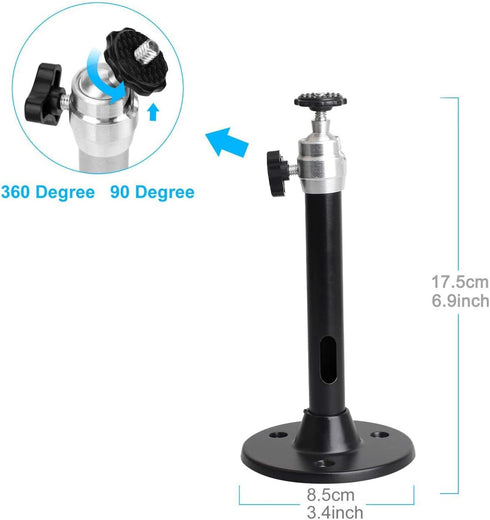 Mini Ceiling Wall Projector Mount Stand Compatible with QKK, DR.J, DBPOWER, Anker, VANKYO, AAXA, Jinhoo, PVO, TMY, AuKing and Most Other Mini Proj...