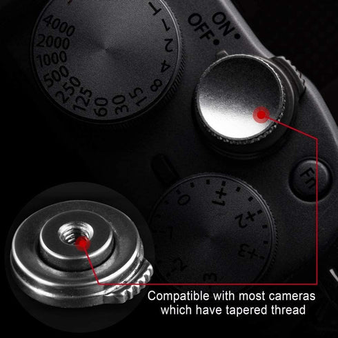 Camera Shutter Button (2 Pack/Silver) Upscale and Delicate Soft Shutter Release Button...