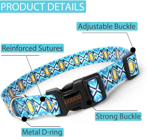 Dog Collar, Soft Adjustable Dog Collars Stylish Design and Durable Pet Collar for Small, Large, Medium Dogs...