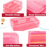 Pencil Box, Large Capacity Clear Pencil Case, 1 Pack Hard Pencil Case, Clear Crayon Box with Snap-tight Lid Stackable Design, Plastic Storage Box ...