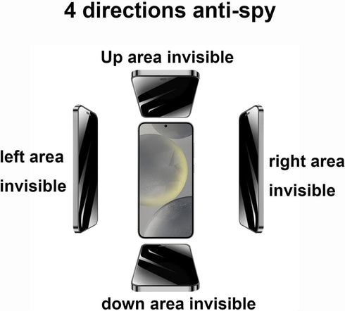 2 Pack 360 Degree Privacy Screen Protector for Samsung Galaxy S24 Plus Anti-Spy 4 Sides Soft Film 6.7 inch Support Finger Unlock...