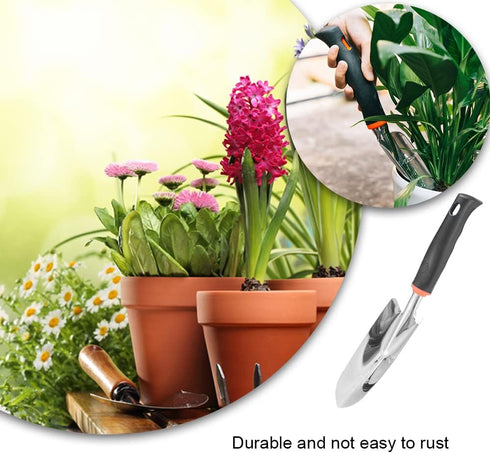 Garden Shovel Stainless Steel Garden Trowel Hand Shovel Anti Slip Small Spade Shovel for Planting Transplanting Weeding Digging...
