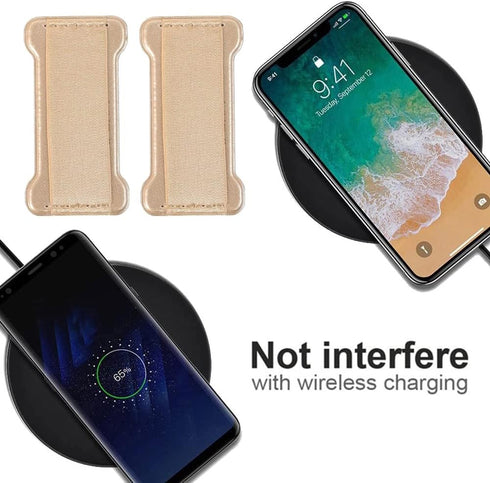 Cell Phone Finger Grip Strap Holder for Hand, Finger Strap Phone Holder, New Slim Finger Loop Selfie Grip Compatible with Most Smartphones(Gold) -...