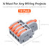 10Pcs Lever Wire Connectors, 1 in 4 Out DIY Mini Quick Terminal Block Compact Splice Electrical Connectors, 24-12 AWG...