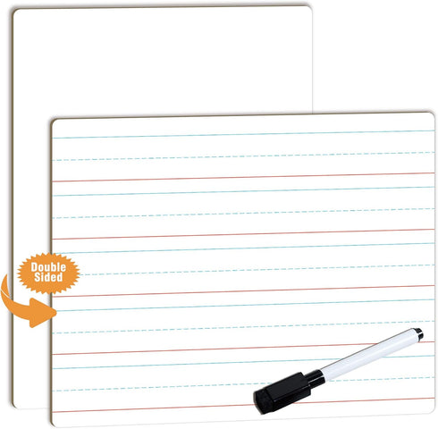 Dry Erase Lined Whiteboard for Kids, White board with Lines for Writing, Handwriting Practice Board for School and Homeschool Supplies...
