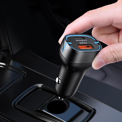 Car Charger Adapter, Dual Ports 5A/52W Total PD & QC4.0 USB C Quick Charge, Fast Car Charging Compatible with 12/Pro/Pro Max, 11 Pro, Samsung Gala...