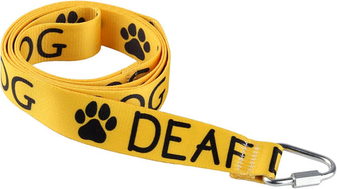 Hearing Impairment Dog Leash Deaf Dog Dog Leash Walking Training Dog Leashes Dog Owner Pet Lover Gift (Deaf Dog-YE)...