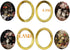 iLAND Miniature Dollhouse Accessories, 4 Dollhouse Picture Frames Set w/Printed Paintings (Golden Color)...