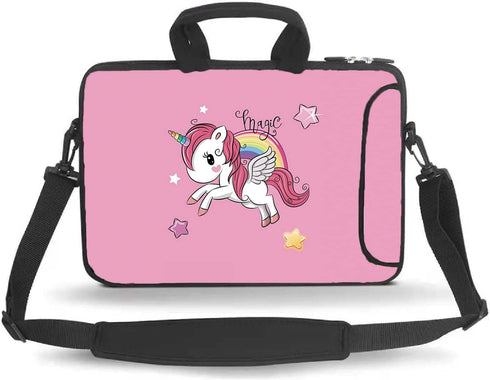 14 15 15.4 15.6 inch Messenger Bag Carrying Case Sleeve with Handle Accessory Pocket Fits 14 to 15-Inch Laptops/Notebook/Ebooks/Kids Tablet/Pad(Cu...