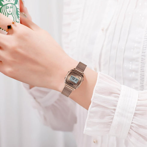 MASTOP Women's Quartz Watches Ultra-thin Gorgeous Simple Petite Wrist Watches Small Dial Mesh Steel Bracelet...