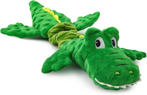 Squeaky Dog Toy for Small Medium Large Dogs?Crocodile Shaped Tug of War Interactive Dog Toy?Soft Fabric and Sturdy Dog Plush Toy for Indoor Play...