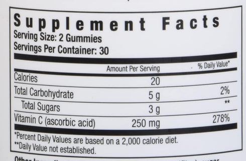 NutritionWorks Vitamin C 250 mg Gummies, Supports Immune Health, Packed with Potent Antioxidants, 60 Gummies...