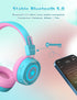 Link Dream Kids Bluetooth Headphones with Microphone for School On-Ear Headphone Toddler Children Wireless Headphone Headset with LED Lights Compa...
