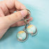 Honbay 3PCS Rotated Globe Keychains Double-Sided Glass Earth Keyrings Keyholder Creative Bag Hanging Ornament for Keys Backpack Purse or Car Decor...