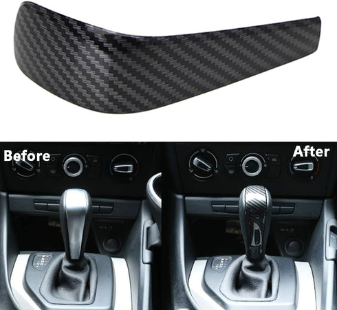 Interior Gear Shift Knob Decoor Cover Trim, Gear Shift Knob Cover Trim ABS Shift Head Cap, Compatible with BMW E87 1 Series, E90 E92 3 Series, E84...