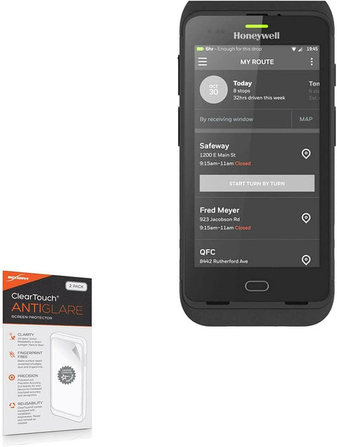 BoxWave Screen Protector Compatible with Honeywell Dolphin CT40 - ClearTouch Anti-Glare (2-Pack), Anti-Fingerprint Matte Film Skin for Honeywell D...