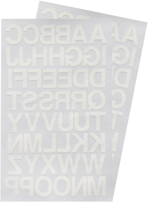 Iron on 1-Inch Transfer White Letters for Clothing - 2 Sheet (White)...