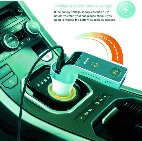 Bluetooth FM Transmitter for car, TIANSHILI Handsfree Bluetooth Receiver Car Kit with Mic/TF Card/USB Drive/AUX Play for iPhone,iPad and Other And...