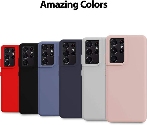 GOOSPERY Liquid Silicone Case for Galaxy S21 Ultra (6.8 inches) Silky-Soft Touch Full Body Protection Shockproof Cover Case with Soft Microfiber L...