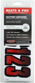 Hardline Products Series 300 Factory Matched 3-Inch Boat & PWC Registration Number Kit, Red/Black - REBKG300...