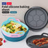 Qiaoer 2 Pack Air Fryer Silicone Liners,8.3 Inch Round Air Fryer Silicone Basket,Heat Resistant Easy Clean Air Fryer Oven Accessories,Foldable Reu...
