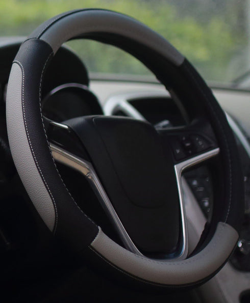 Mayco Bell Car Steering Wheel Cover 15 inch Comfort Durability Safety (Gray)...