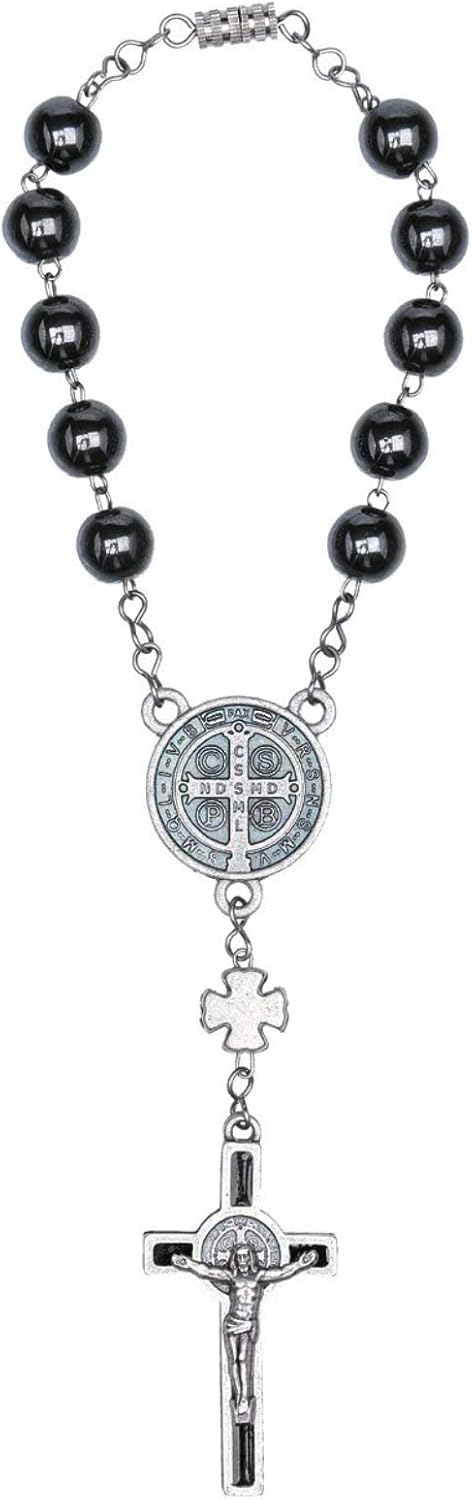 Intercession Hematite Car Rearview Mirror Medal Ornament...
