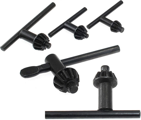 5 Sizes Drill Chuck Key Wrench Steel Electric Drill Clamping Tool (Chuck Diameter: 3/4" / 5/8" / 1/2" / 3/8" / 1/4")...