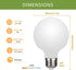 6 Pack G25(G80) Globe LED Light Bulbs, 5W Dimmable 40 Watt Equivalent LED Edison Bulbs, Neutral White 4000K, 500LM, E26 Base, Milky LED Filament B...
