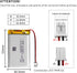 EEMB Lithium Polymer Battery 3.7V 1500mAh 103050 Lipo Rechargeable Battery Pack with Wire JST Connector for Speaker and Wireless Device- Confirm D...