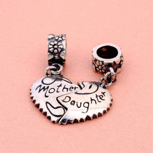Choruslove Mothers Day Series 925 Sterling Silver Dog Paw, Mother Daughter/Son Heart Piece, I Love You Mom, Family Tree, Best Friend Bear Beads fi...