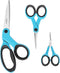 Fabric Scissors, Scissors Set with Sharp Stainless Steel Blade and Soft Handles, Including Sewing Scissors, Craft Scissors and Embroidery Scissors...