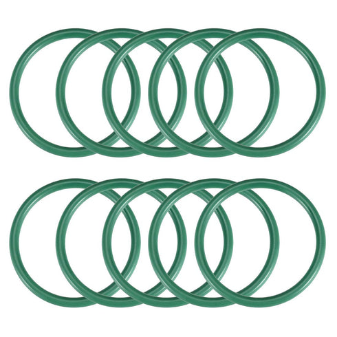 uxcell Fluorine Rubber O-Rings, 45mm OD 38mm ID 3.5mm Width FKM Seal Gasket for Machinery Plumbing, Green, Pack of 10...