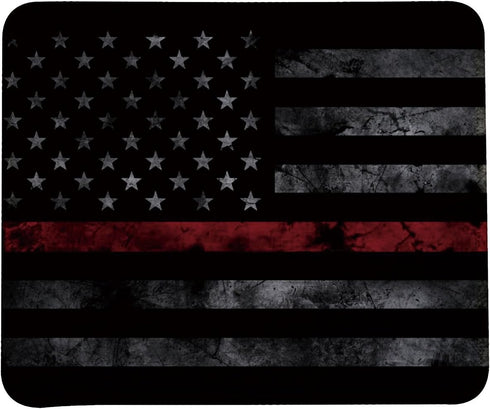 Retro Style The Thin Red Line USA Flag Mouse Pad by VIVIPOW (TM) (Thin Red Line)...