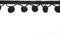 Pom Pom Ball Fringe Trim - Ribbon Sewing DIY Crafts for Party Home Decoration 1/2" Erikord(Black, 20 Yards)...