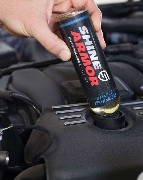 Engine Oil Additive Performance Booster - Shine Armor Oil Additive for Car Engine Treatment with Friction and Stiction Eliminator Nanoparticles - ...