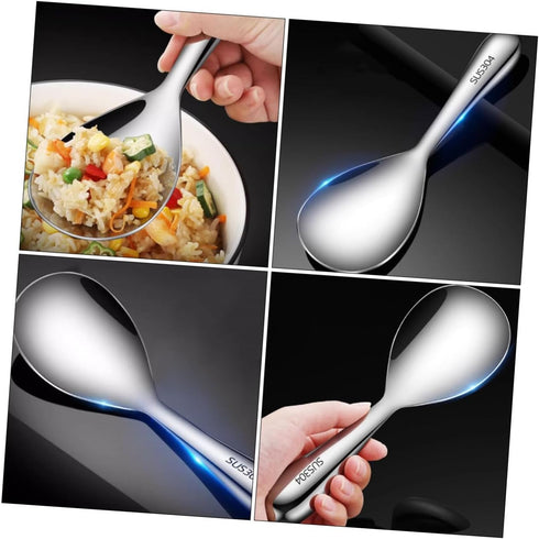 Serving Spoon Japanese Rice Ice Cream Spoon Stainless Spatula Premium Material Spoon Dish Spoons Mini Scoop Rice Scooper Food Home Large Dessert S...