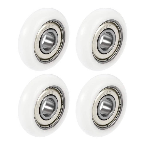uxcell Ball Bearing Guide Pulley Roller Round Wheel 8x30x8.5mm Double Metal Shielded (GCr15) Chrome Steel Bearings 4pcs...