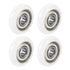 uxcell Ball Bearing Guide Pulley Roller Round Wheel 8x30x8.5mm Double Metal Shielded (GCr15) Chrome Steel Bearings 4pcs...