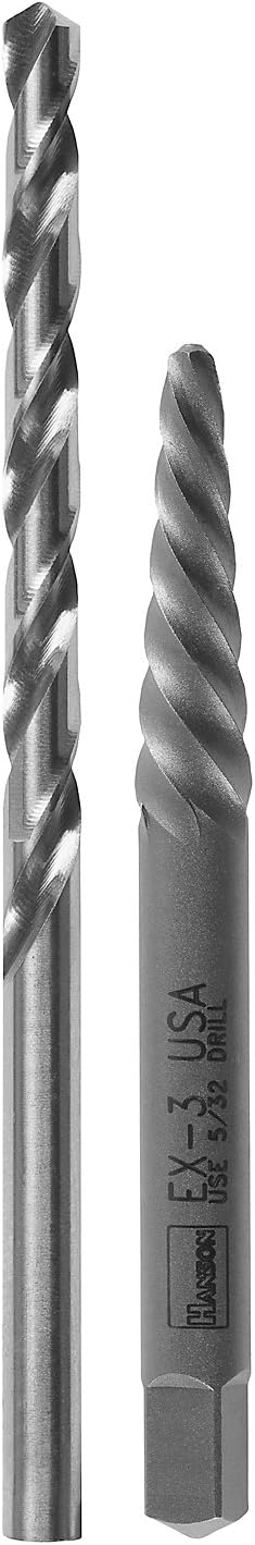 IRWIN HANSON EX-3 Spiral Extractor and 5/32" Drill Bit Set, 53703...