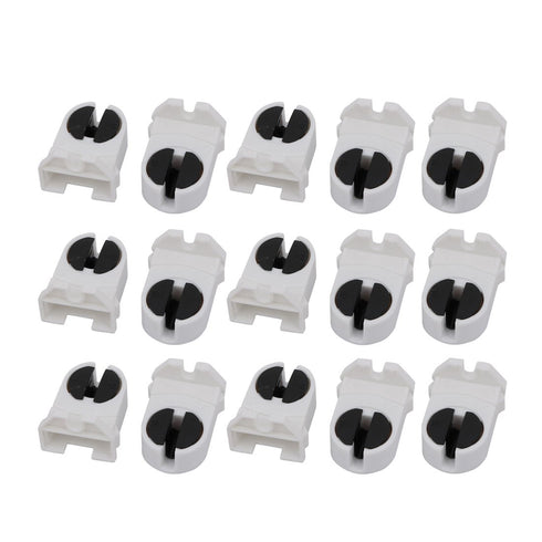 uxcell 15Pcs T5 Fluorescent Light Holder G5 Base Snap-in Tombstone Lamp Socket AC 500V 2A for LED Fluorescent Tube...