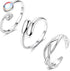 FIBO STEEL 3 PCS Toe Rings for Women 925 Sterling Silver Adjustable Toe Rings Open Cuff Toe Rings CZ Daisy Moonstone Ring Band Rings Beach Foot Je...