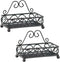 Decorative Sponge Holder for Kitchen Sink by Home Design | Scroll Design in Steel with Bronze Finish | Raised Feet and Raised Back | Caddy Organiz...