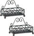 Decorative Sponge Holder for Kitchen Sink by Home Design | Scroll Design in Steel with Bronze Finish | Raised Feet and Raised Back | Caddy Organiz...