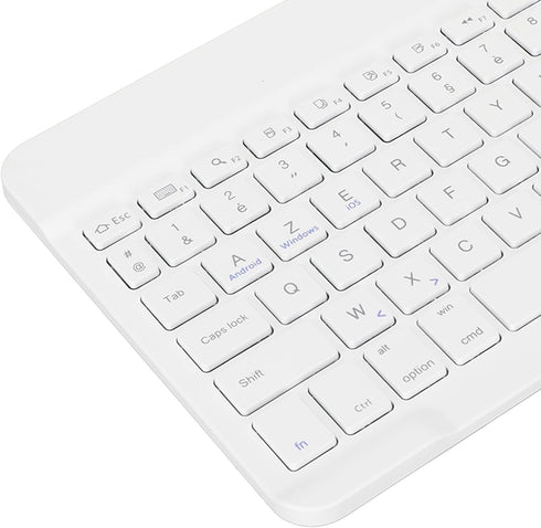 Sanpyl Keyboard, 10in Ultra Thin Bluetooth French AZERT Keyboard Scissor Slim Waterproof Multifunctional Keyboard for Tablet Phone Computer(White)...