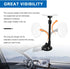 Blind Spot Adjustable Car Mirror, 3.35'' Round Blind Spot Mirror, Rear View Mirror With Adjustable Suction Cup, Long Arm HD Wide Angle Mirror, Uni...