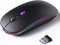 Wireless Bluetooth Mouse, Rechargeable LED Dual Mode Mouse (Bluetooth 5.2 and USB Receiver) Portable Silent Mouse,for Laptop/Desktop/Tablet(Black)...